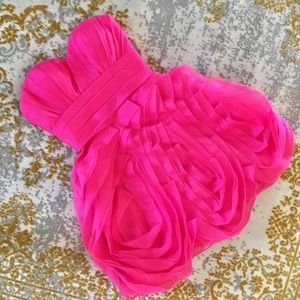 Tony Bowls Cocktail Dress Ruffle Cupcake 6 pink
